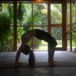 woman doing yoga at peace retreat