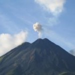 an active volcano in Central highlands