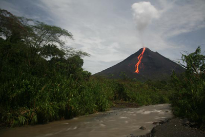 an active volcano of La Fortuna de San Carlos